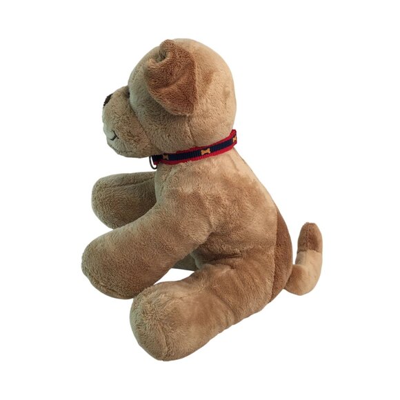 Build A Bear Puppy Dog Plush 13" Tan Eye Patch Asthma Allergy Friendly w/Collar - Picture 3 of 9